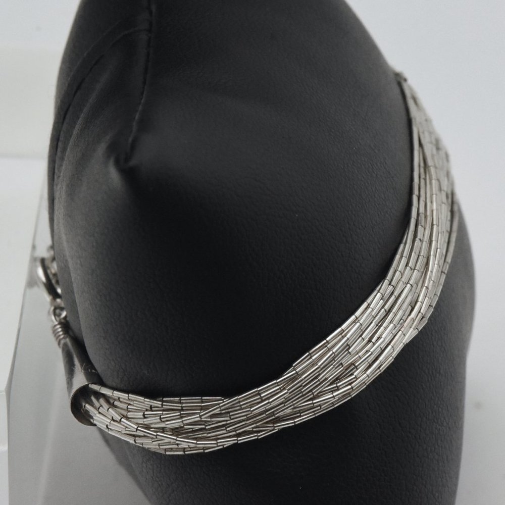 Carolyn Pollack - Vintage Sterling Silver Multi-Strand Liquid Silver Bracelet